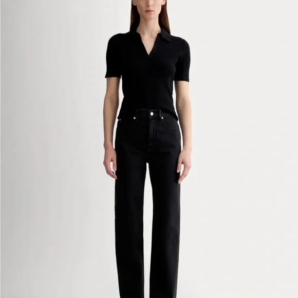 Everlane Women's High Rise Black Jeans - Picture 2 of 8